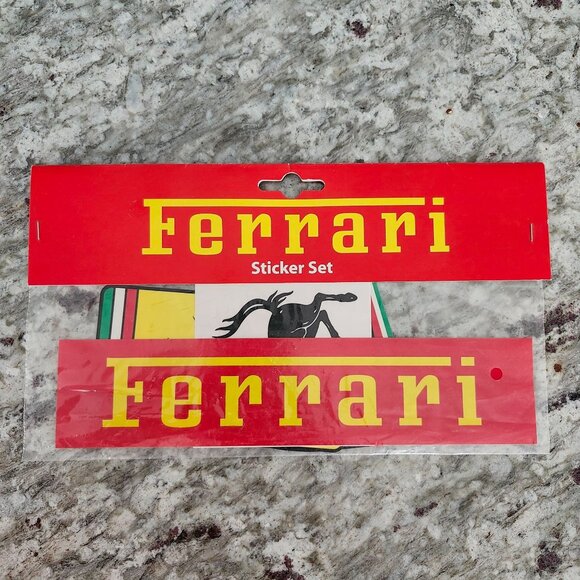 Ferrari Official Licensed 4 Piece Sticker Set - Picture 1 of 4